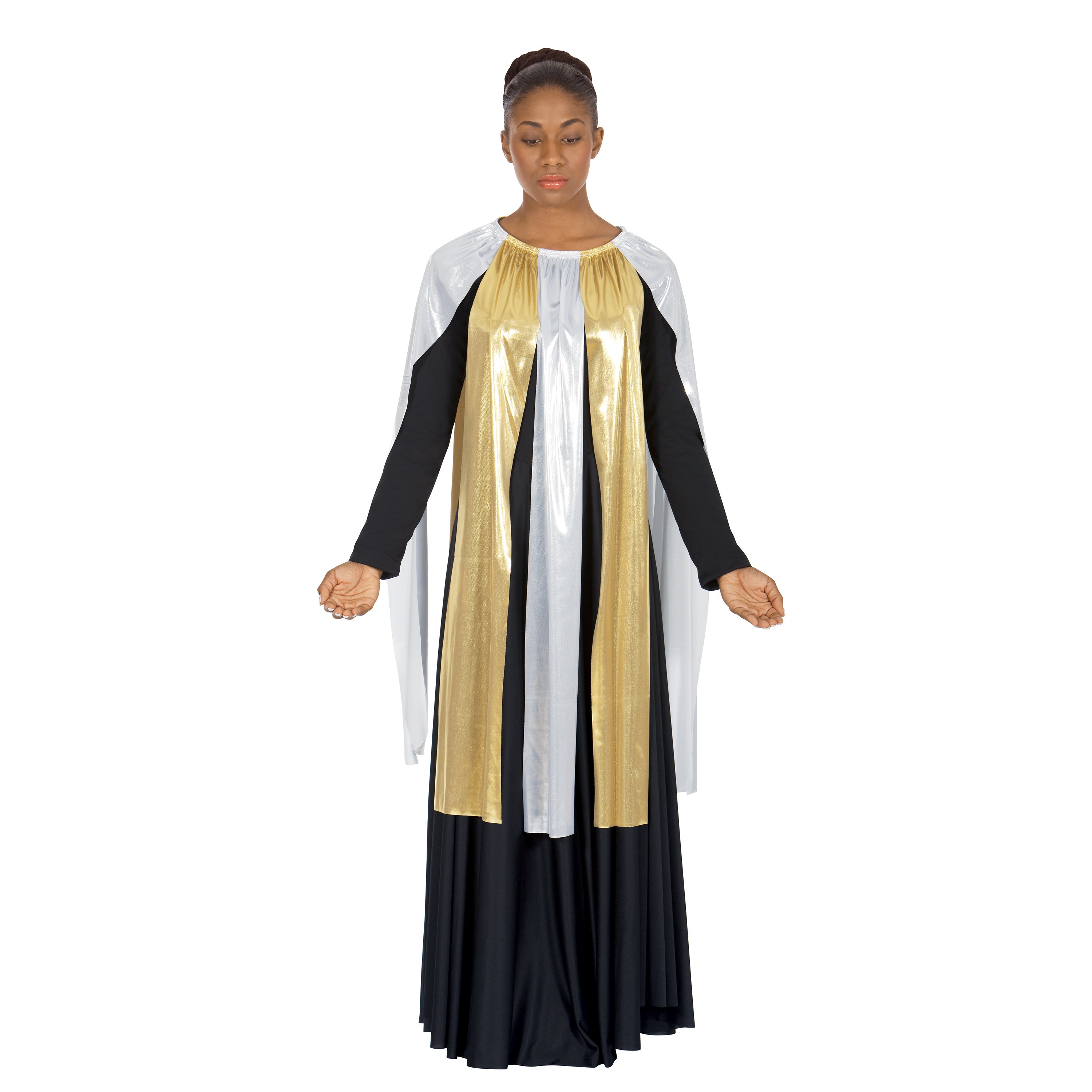 Eurotard 14808 Womens Metallic Streamer Skirt and Overlay